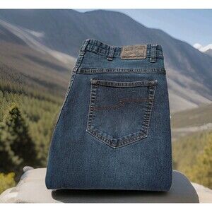 COPPER & OAK BLUE JEANS MEN'S SLIM STRETCH TAPERED Size 38x30(38X28 ACTUAL) EUC